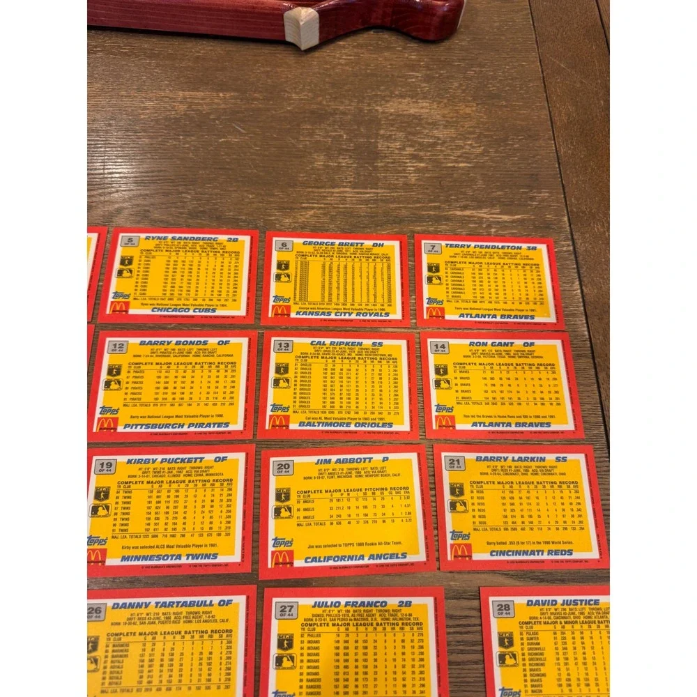 1992 Topps McDonald's Baseball's Best Complete 44 Card Set Barry Bonds Ripken